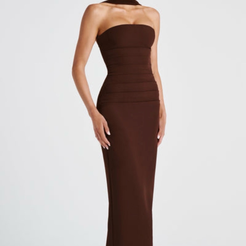 [ S O L D ] Babyboo Yulia Maxi Dress Plum Brown